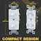 Faith White Double Light Switch 2 Single-Pole Wall Light Switches 15-Amp Duplex Toggle Switch, 2PK SSK5-WH-02 - alternate 4